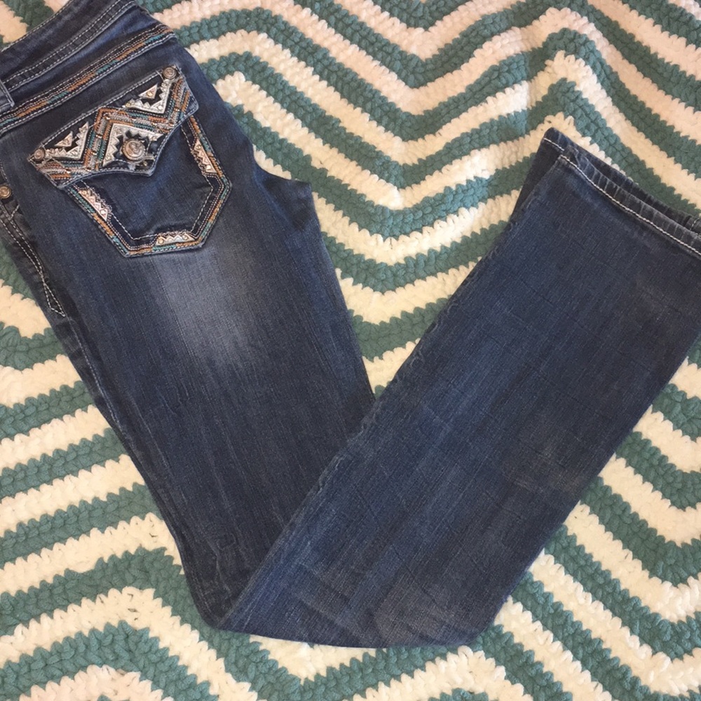 Grace in LA embroidered Bootcut Jeans